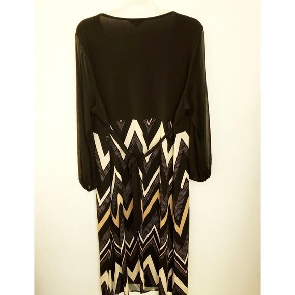 Anna Scholz x Simply Be Mesh Sleeve Maxi Dress Size 24 EUC - Picture 3 of 8